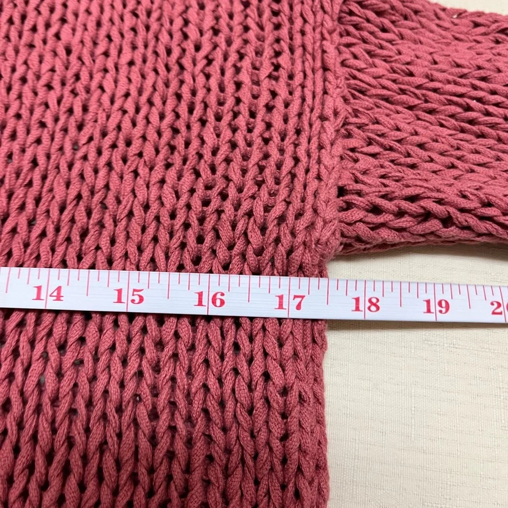 Free People XS rose pink Cotton Crochet Knit Cardigan